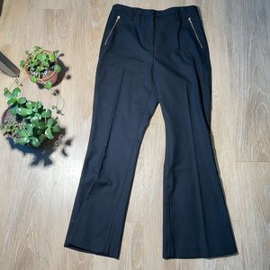 Kit & Ace Women’s Black Cropped Bootcut Zip Front Pants Size 4